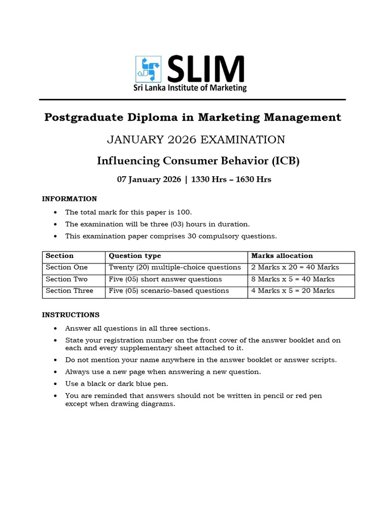 ICB - II 2025 Question Paper | PDF