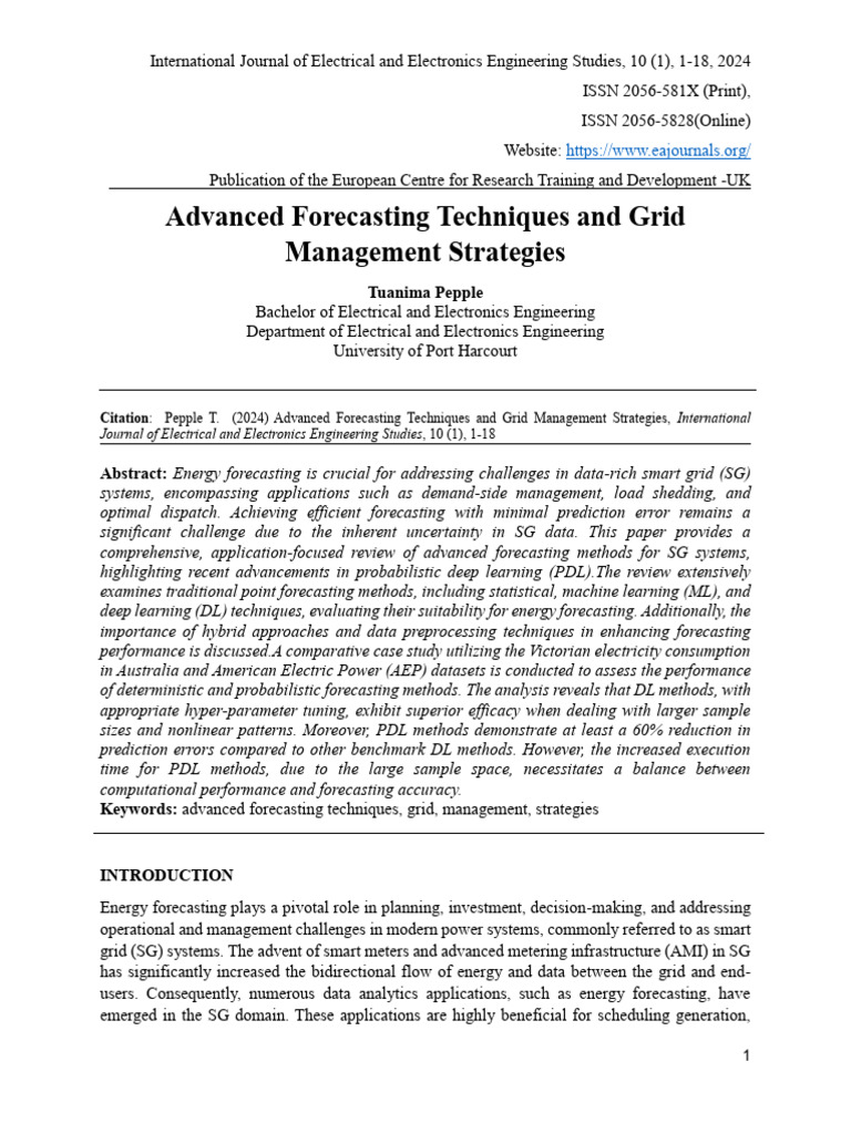 Advanced Forecasting Techniques | PDF | Autoregressive Integrated ...