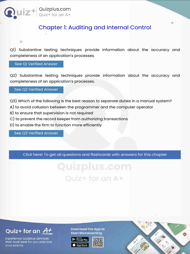 Substantive Testing Techniques Provide Information About The Accuracy ...