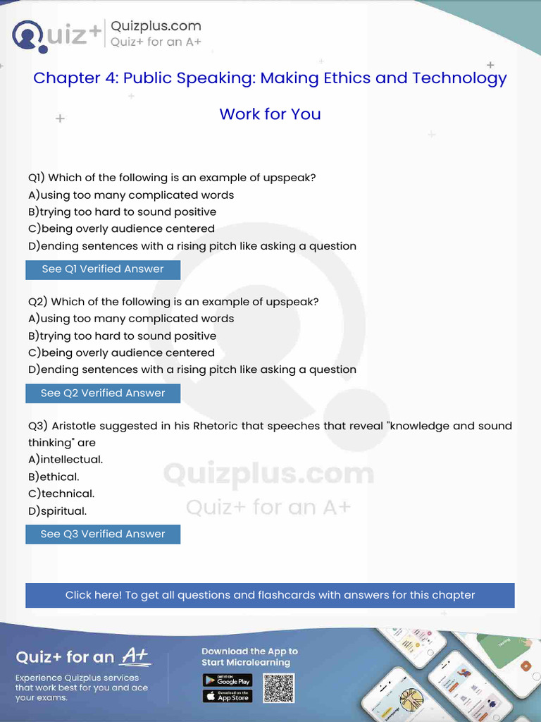 Which of The Following Is An Example of Upspeak | PDF | Public Speaking ...