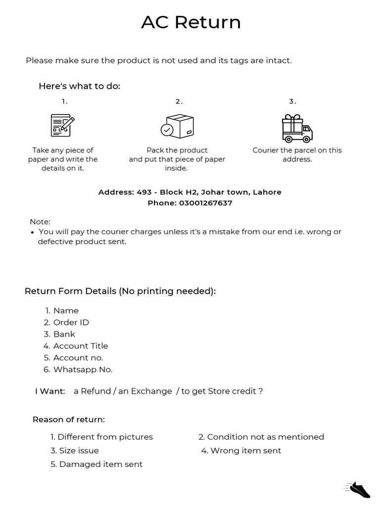 AC Return Form | PDF
