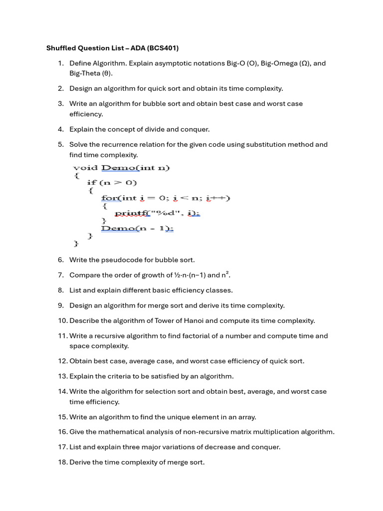 ADA 1st Ia Important | PDF