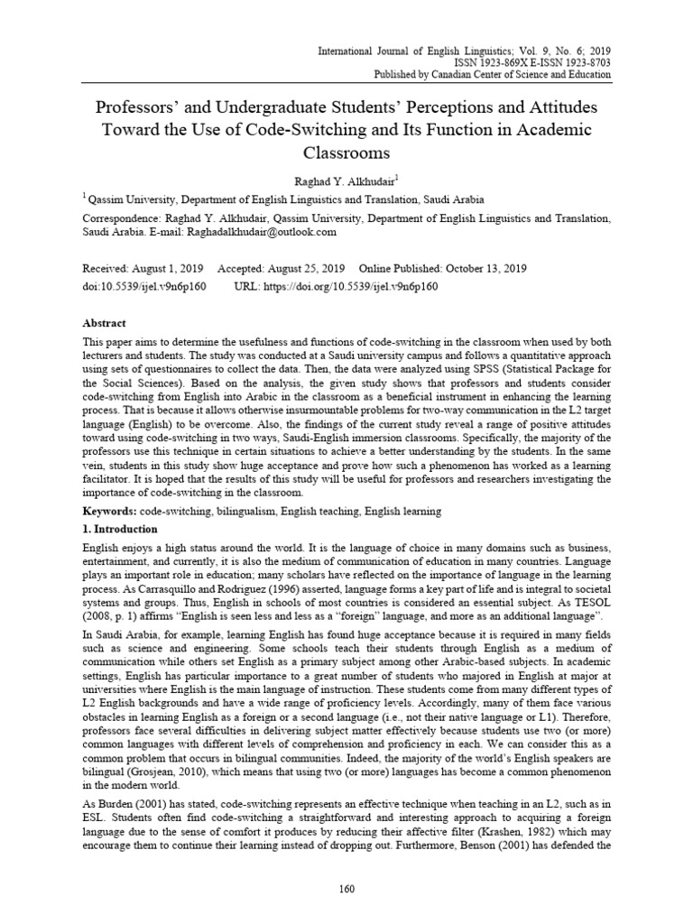 Professors and Undergraduate Students Perception | PDF