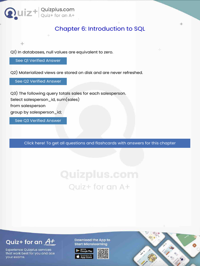 In Databases Null Values Are Equivalent To Zero | PDF | Databases | Sql