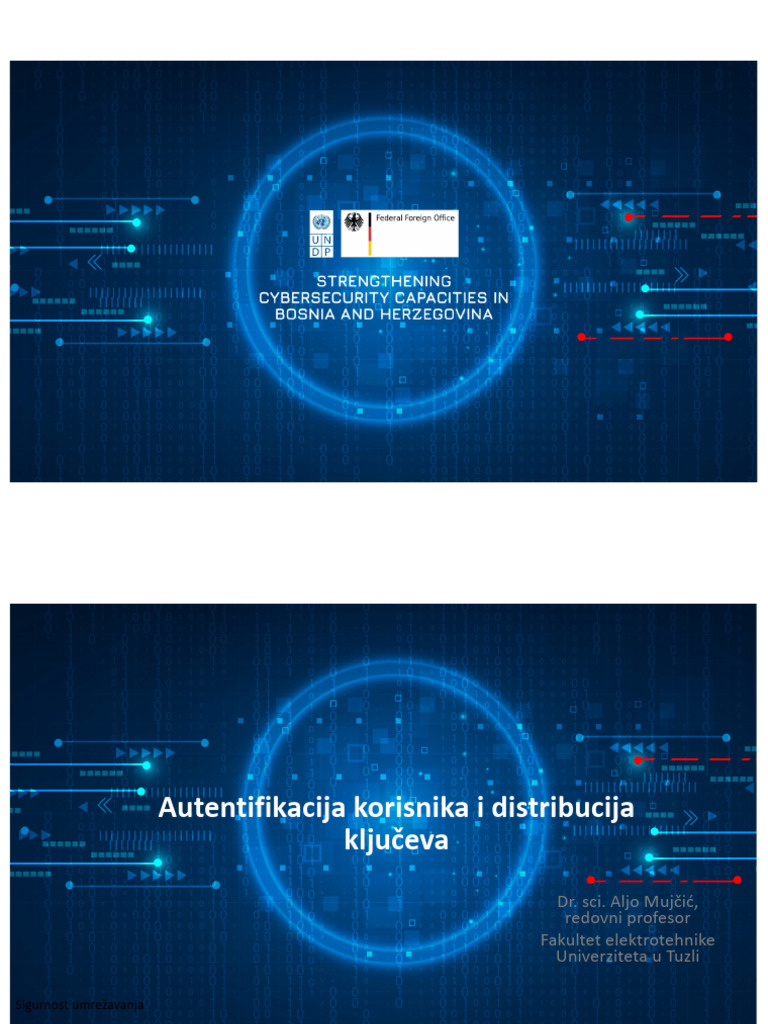 4 - Autentifikacija Korisnika I Distribucija Kljuceva | PDF