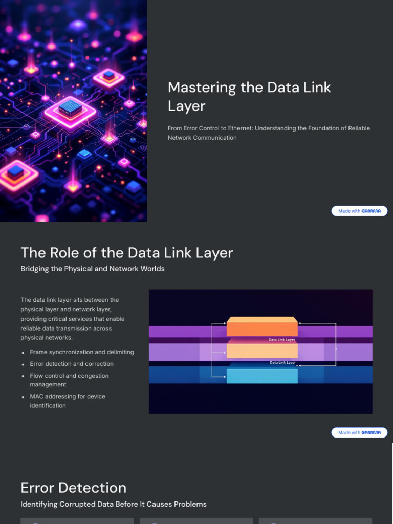 Mastering The Data Link Layer | PDF | Error Detection And Correction ...