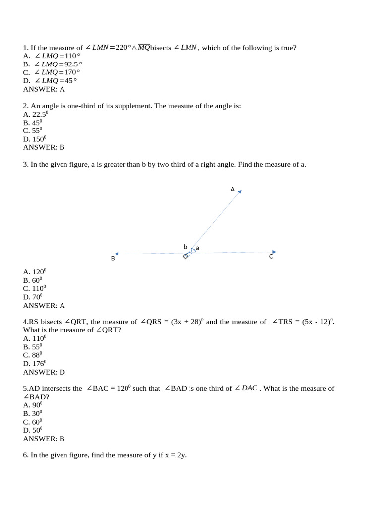 Lines and Angles | PDF