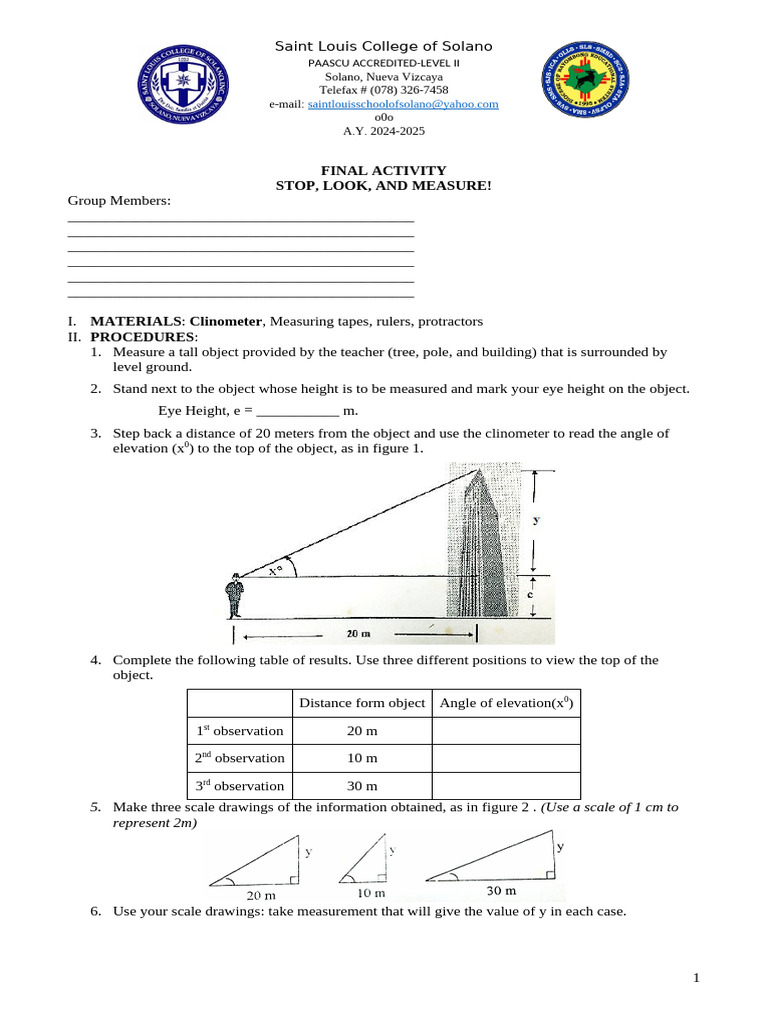 Mathematics 9 Quarter 4 PeTa Stop Look and Measure | PDF