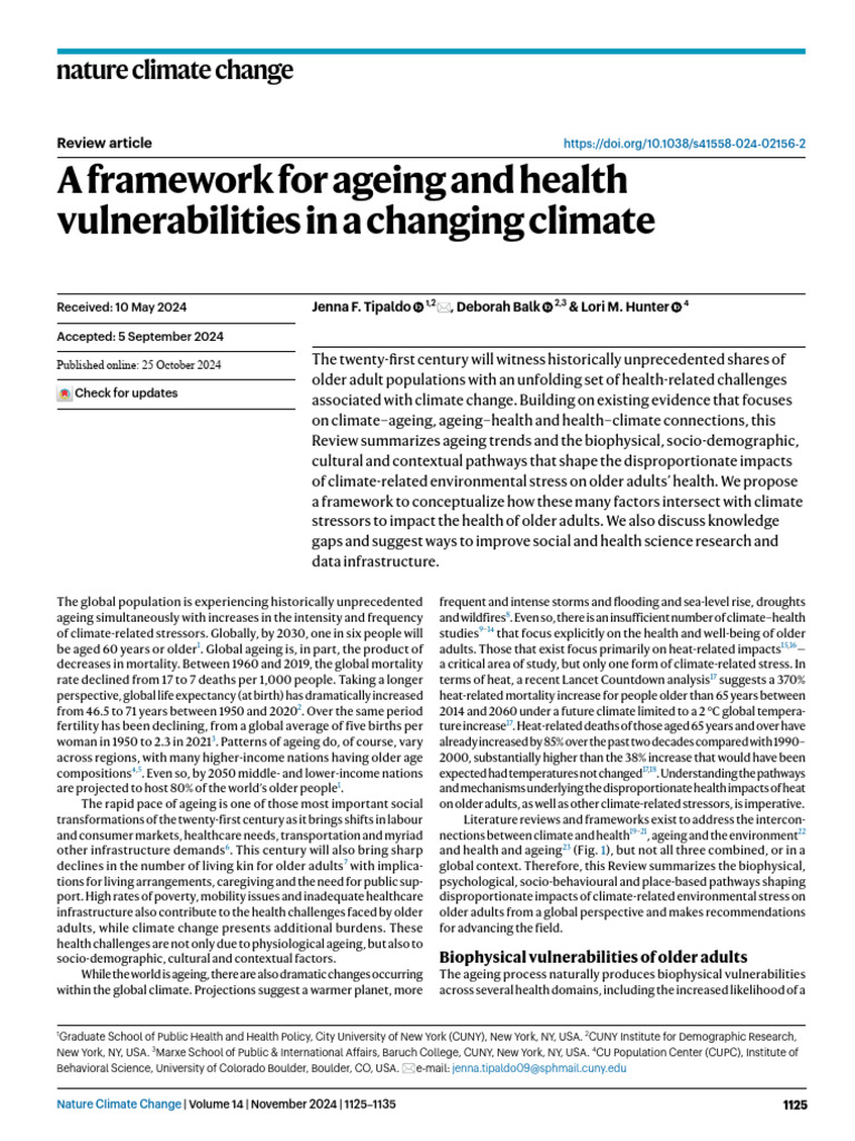 A Framework For Ageing and Health | PDF | Cardiovascular Diseases ...
