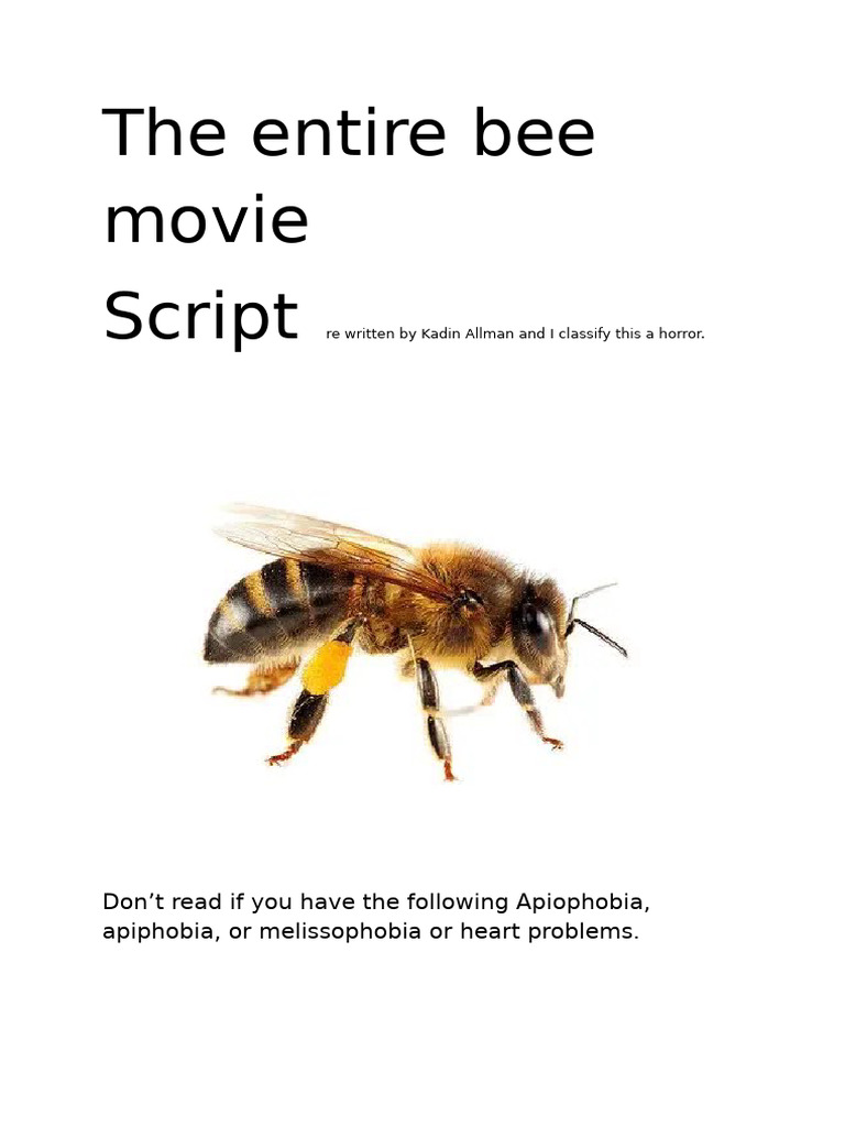 The Entire Bee Movie | PDF