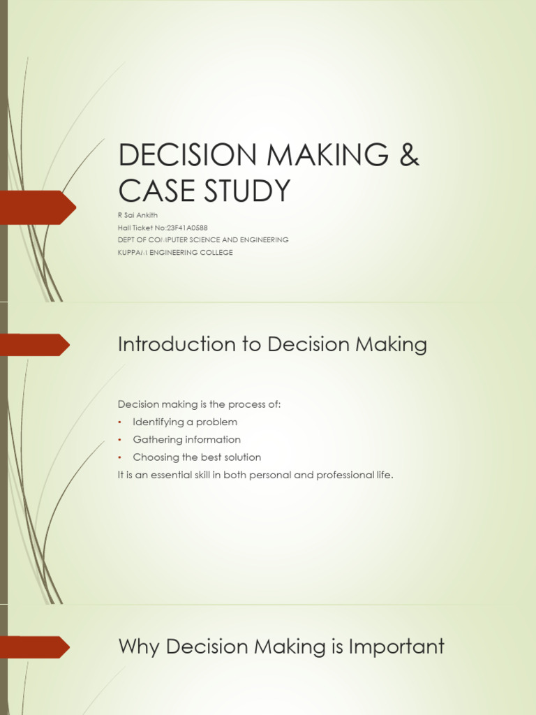 Decision Making 588 | PDF