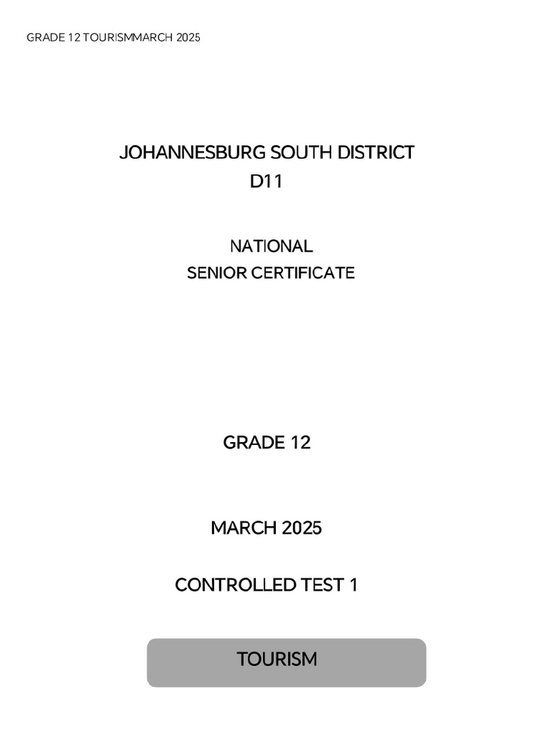 PDF - GO - Grade 12 March Test 2025 | PDF