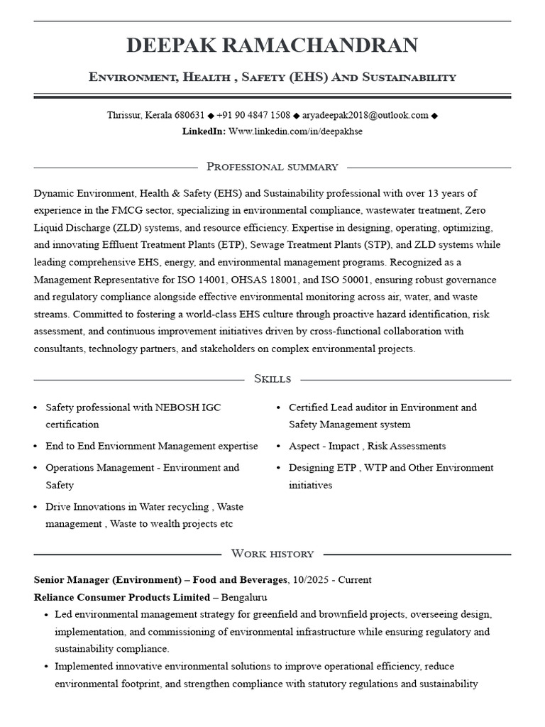 Deepak Resume | PDF