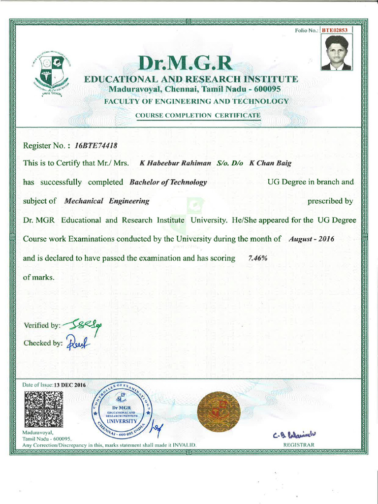 Course Completion Certificate | PDF