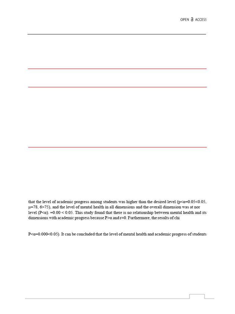 The Relationship Between Mental Health and Academic Achievement of ...