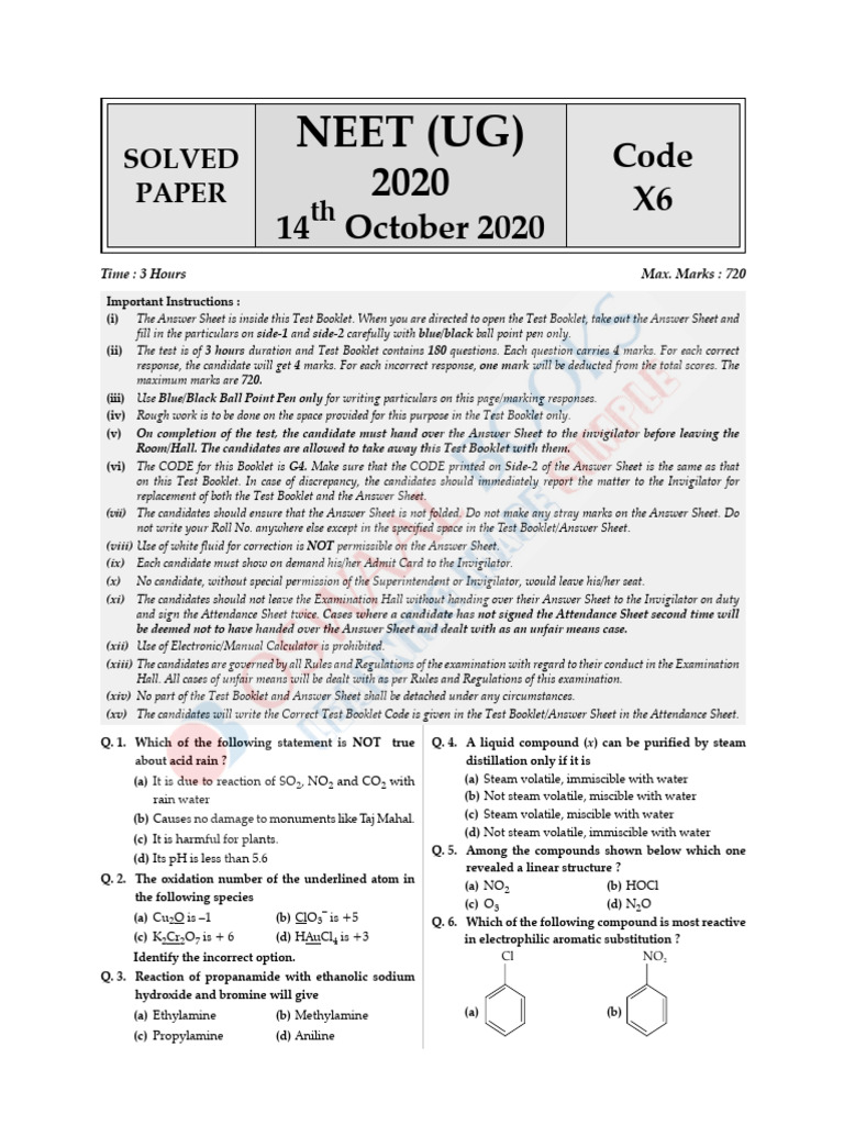 4-Solved Paper 2020 October | PDF