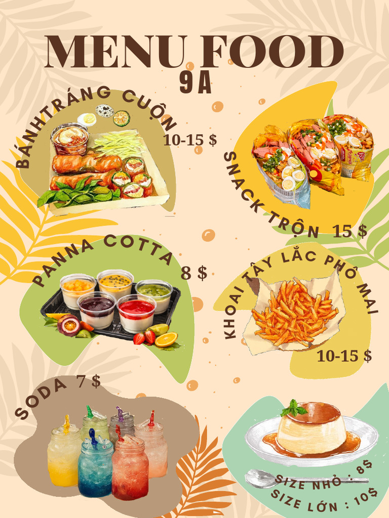 Yellow Green Colorful Asian Food Menu | PDF