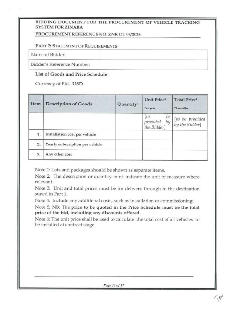 RFP Fleet Management System Mar26 | PDF