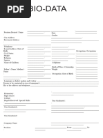 Biodata Form Template for Download | PDF