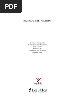 Bible In Quechua Huamalies Dos De Mayo Huanuco Traductions Bible
