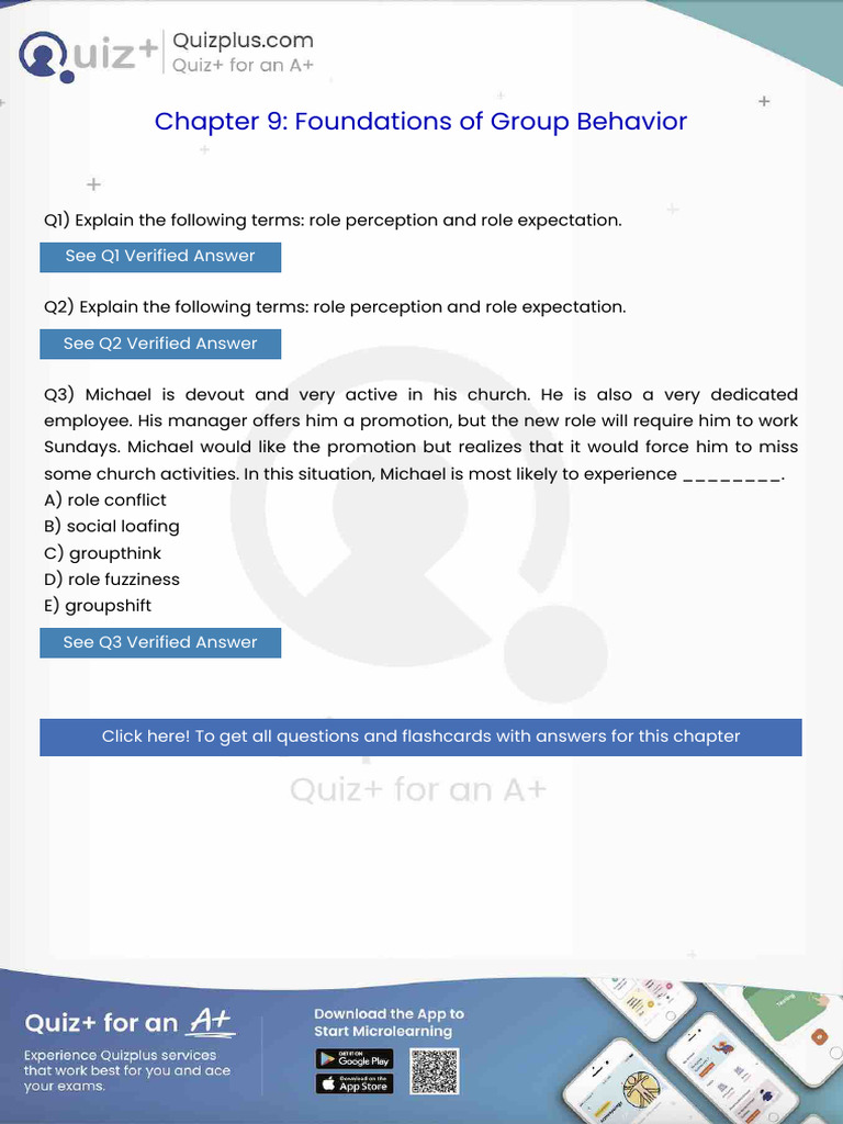 Explain The Following Terms Role Perception and Role Expectation | PDF