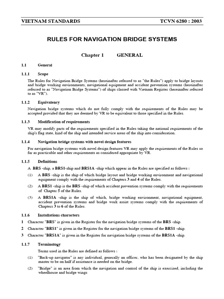 Rules For Navigation Bridge Systems | PDF