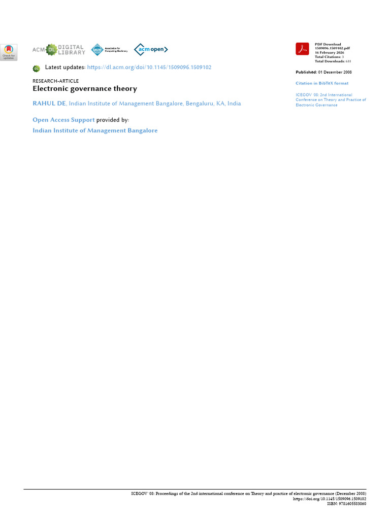 Théorie e Gov | PDF