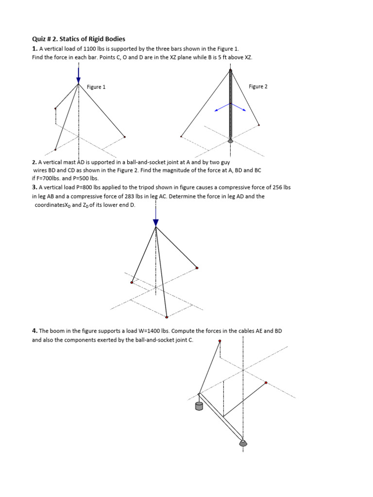 Quiz 2 Statics | PDF