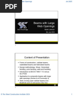 Steel Beams Design with Web Openings | PDF