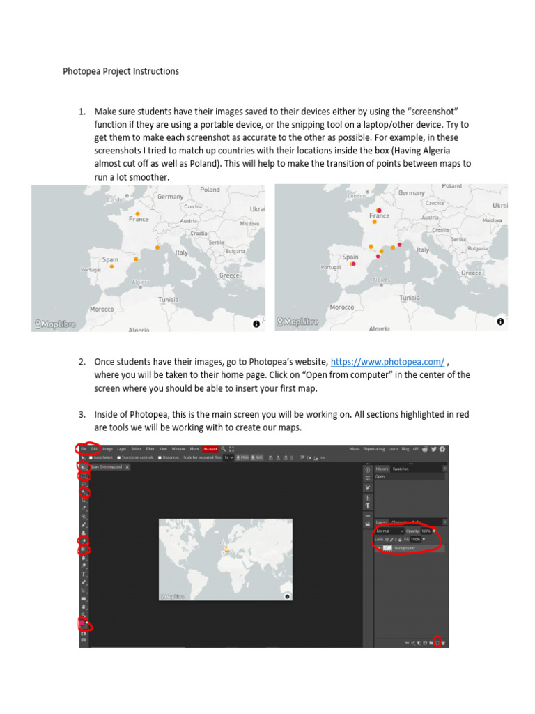 Photopea Project Instructions | PDF