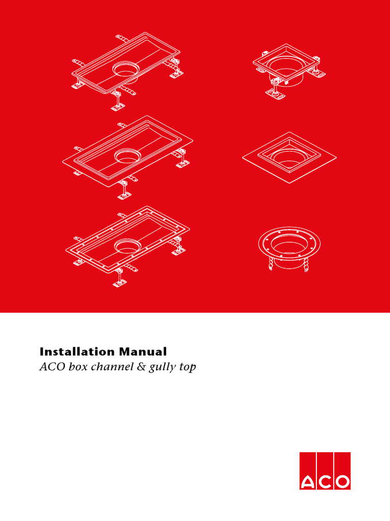 Installation Manual - ACO Box Channel and Gully Top 350746 | PDF