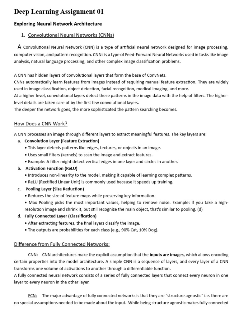 Deep Learning Assignment 1 | PDF | Mean Squared Error | Errors And ...