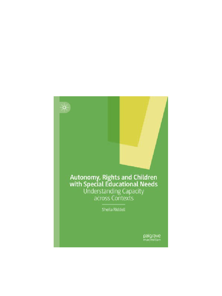 Autonomy, Rights and Children With Special Educational Needs ...