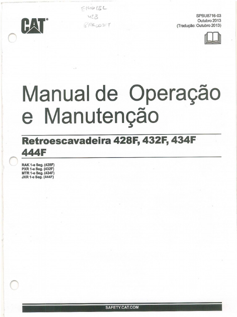 MACHRENT - Manual Caterpillar 428F, 432F, 434F e 444F | PDF