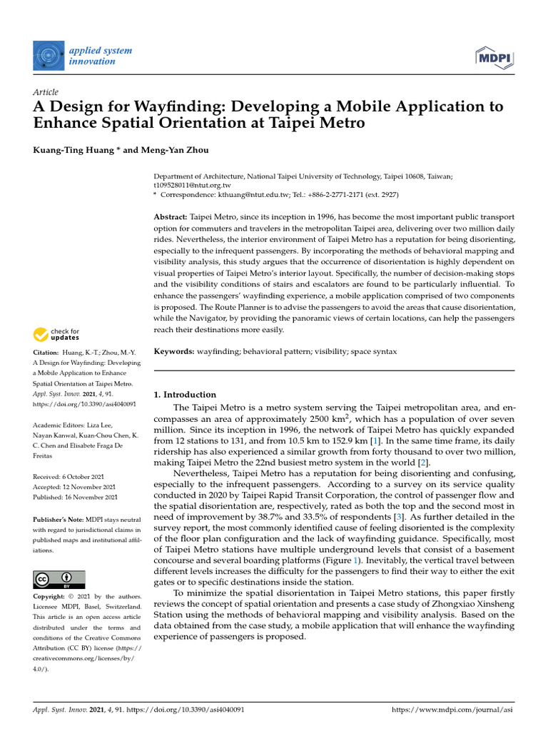 A Design For Wayfinding Developing A Mobile Application To Enhance ...