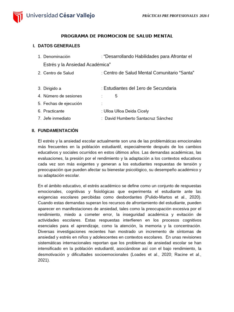 E PROGRAMA DE 5 sesionesEN SALUD MENTAL 16 | PDF