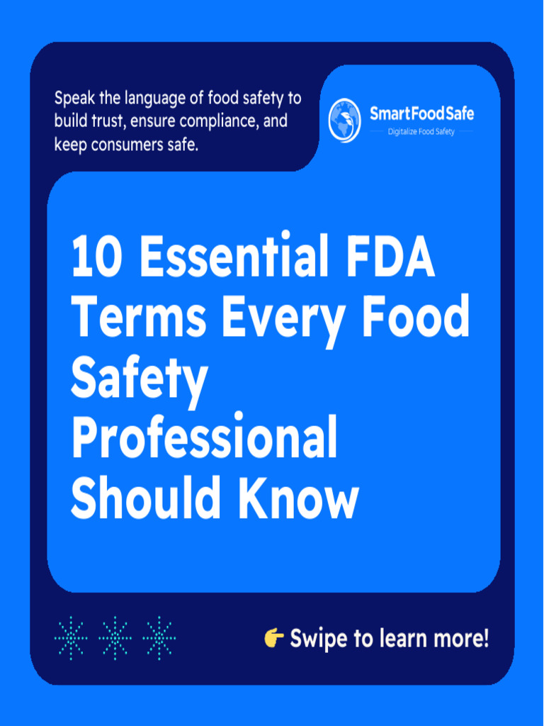 10 Essential FDA Terms | PDF | Food Safety | Safety
