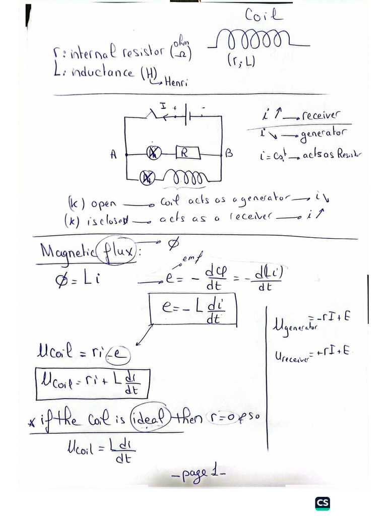 Self Induction | PDF