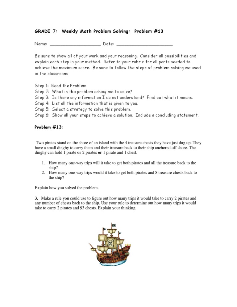 Grade 7 Math Problem Solving #13 | PDF