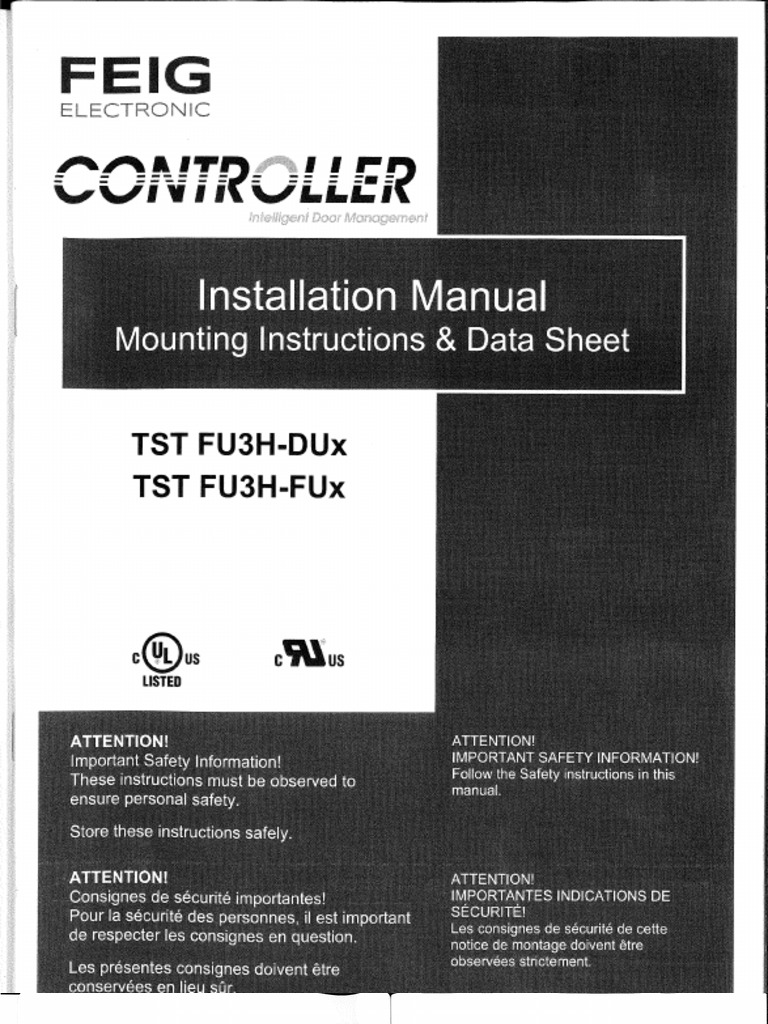 FEIG TST FU3H Controllers Installation | PDF