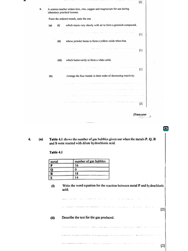 Combined Science F4 | PDF