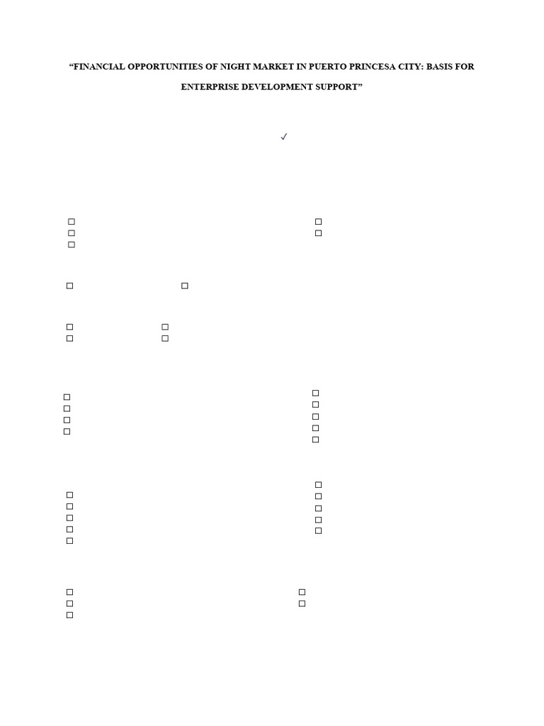 Pilot Testing Questionnaire | PDF