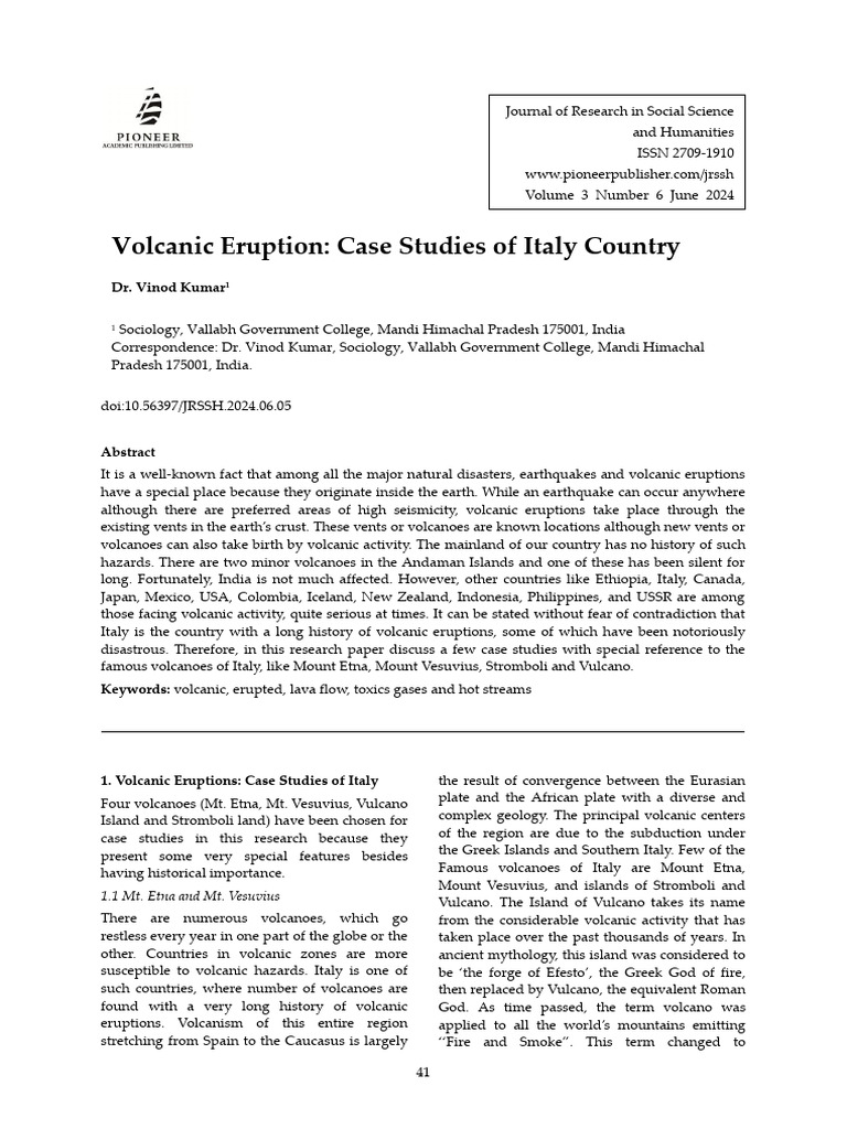 Volcanic Eruption Case Study | PDF | Volcano | Mount Vesuvius