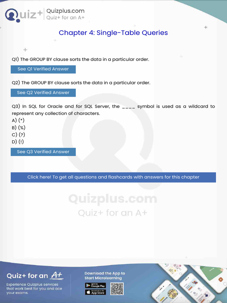 The Group by Clause Sorts The Data in A Particular Order | PDF | Sql ...