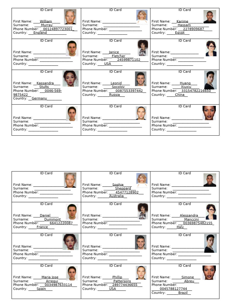 Id-Cards 101175 | PDF