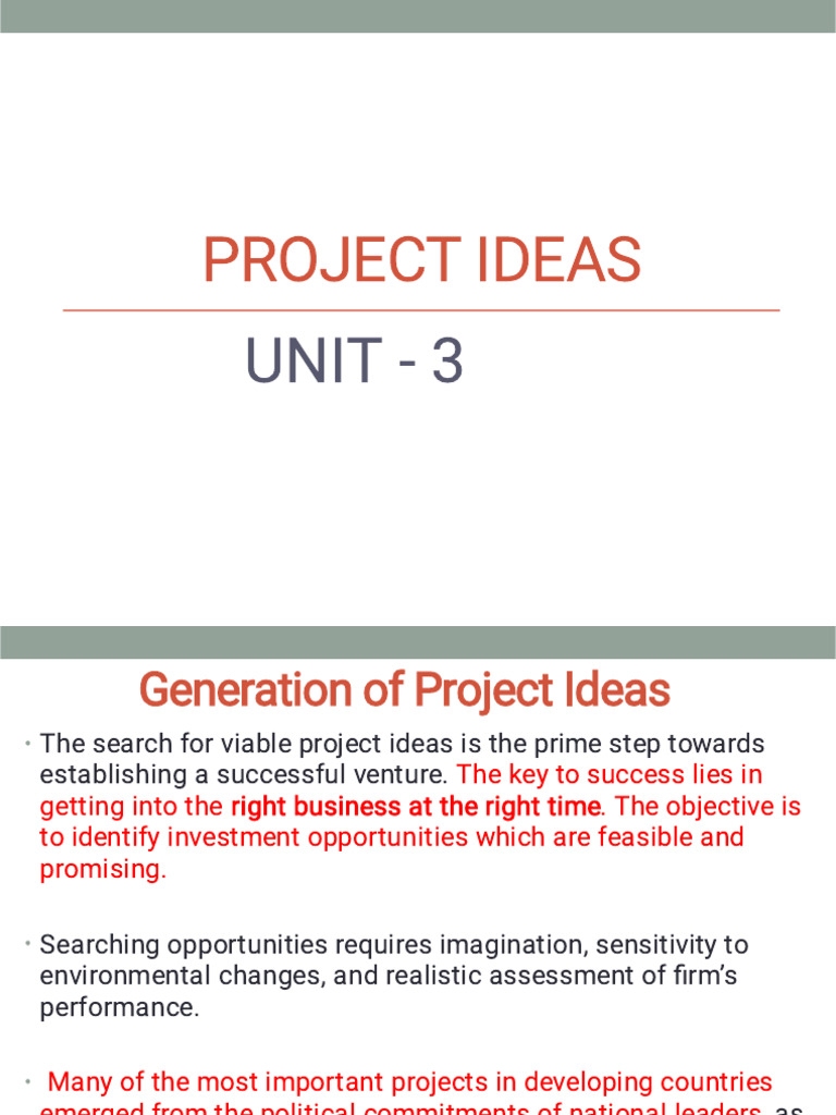 Unit-3 Project Ideas | PDF