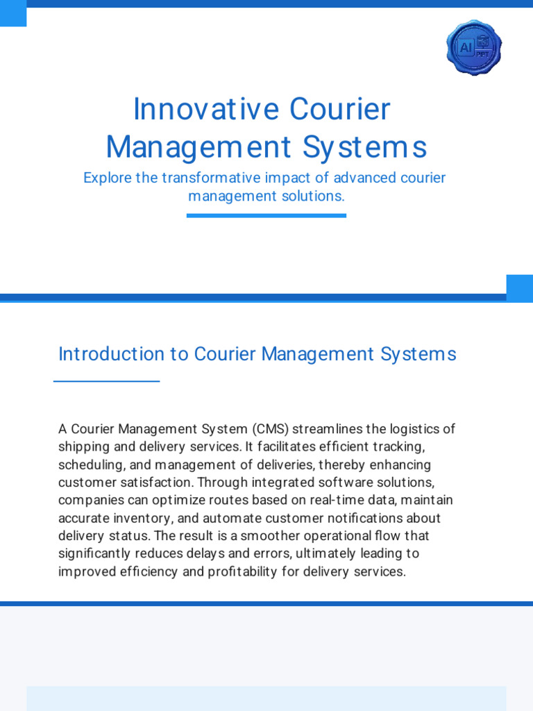 55f03d56 Courier Management S | PDF