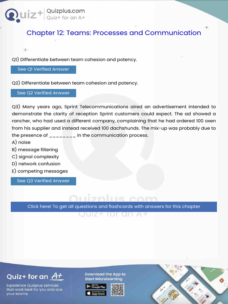 Differentiate Between Team Cohesion and Potency | PDF