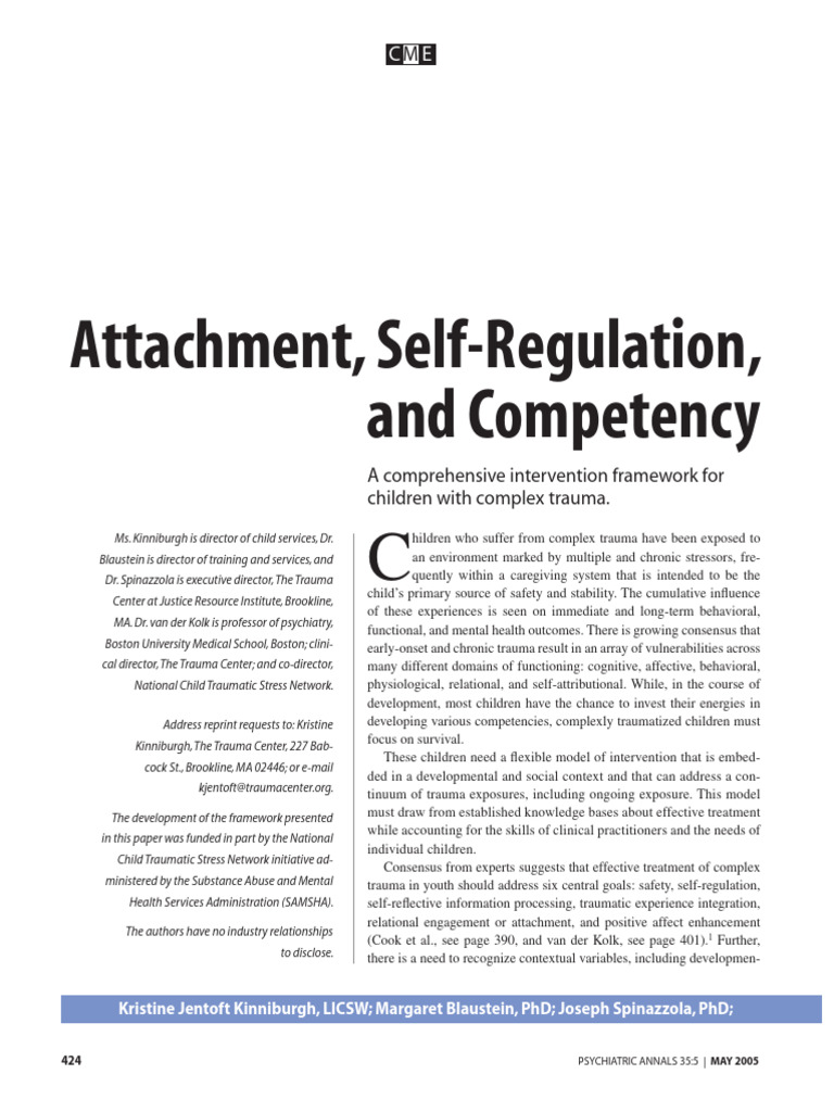 Attachment, Self Regulation and Competency | PDF