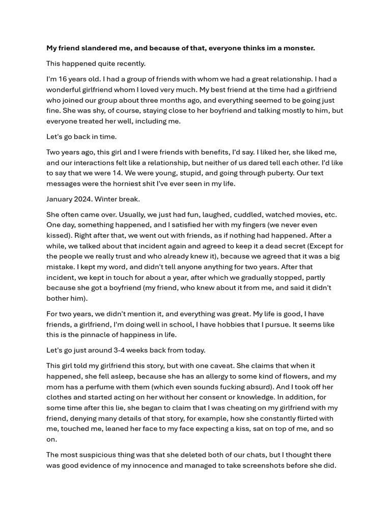 My Friend Slandered Me | PDF